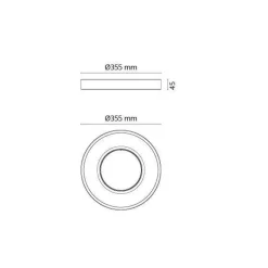 Circulus 19W dimbar LED taklampe / vegglampe