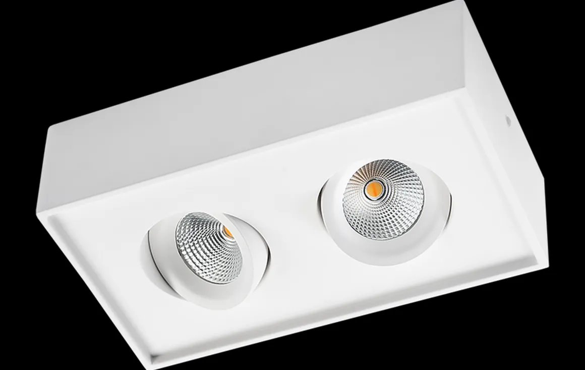 Cube 2x DimToWarm 2x6W LED 2000-2800K Ra>95 - Matt hvit