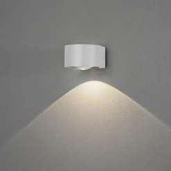 Gela vegglampe utendørs ned 6W IP54 - Hvit