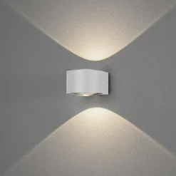 Gela vegglampe utendørs opp/ned 2x6W IP54 - Hvit