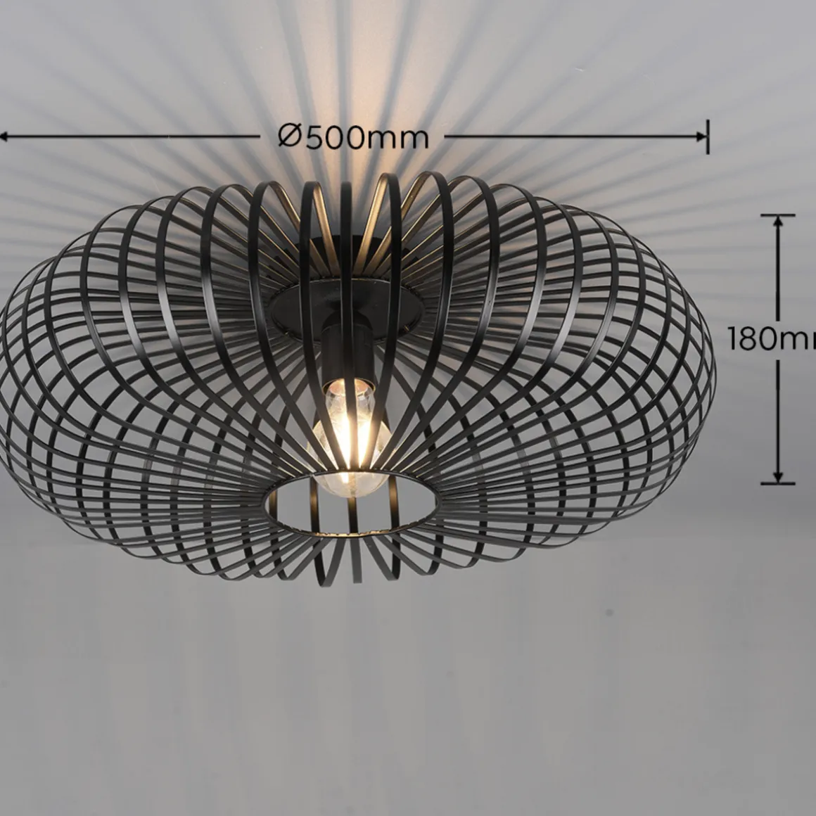 Johann taklampe 50 - Svart