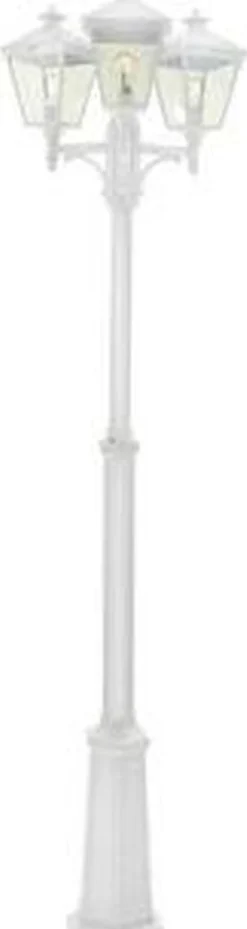 London 483 lyktestolpe 185-275 cm 3 lyktehoder - Hvit