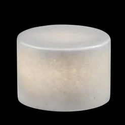 Marble hvit bordlampe batteridrevet m/timer - Large