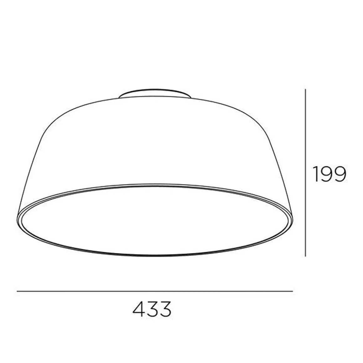 Miso taklampe 43,3 cm - Svart/Gullfarget
