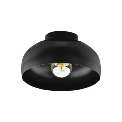 Mogano takplafond 28 cm E27 - Svart