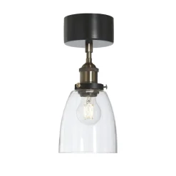 Rock taklampe - Svart/Klar
