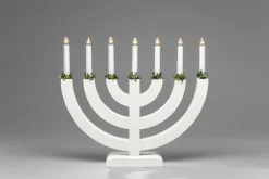 Adventsstake 7 armet - Hvit