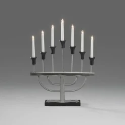 Adventsstake 7 armet ubehandlet metall