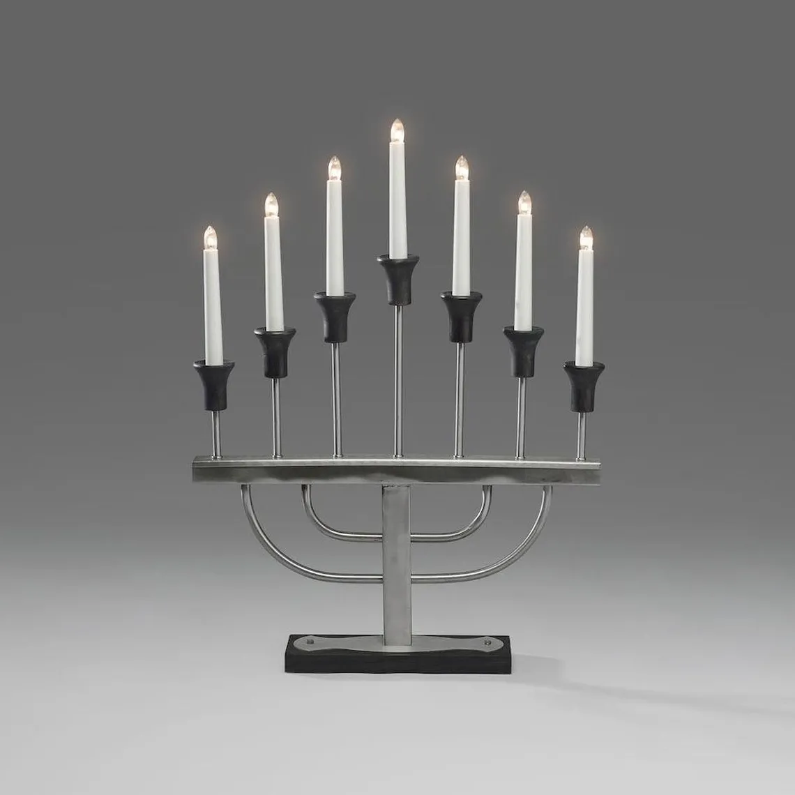 Adventsstake 7 armet ubehandlet metall