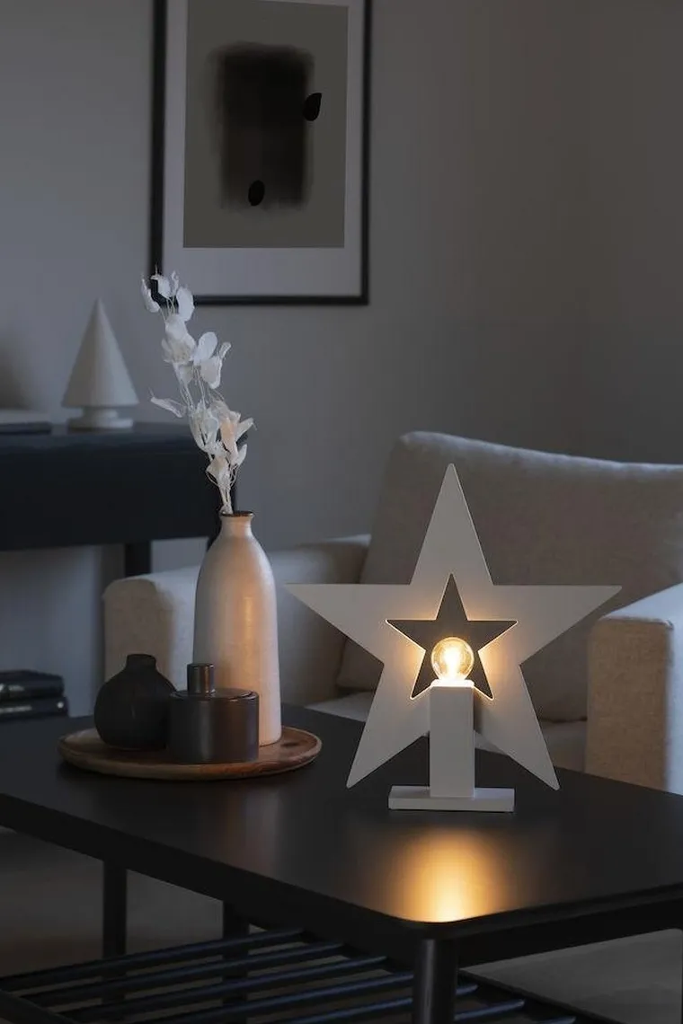 Adventsstjerne på fot 35 cm