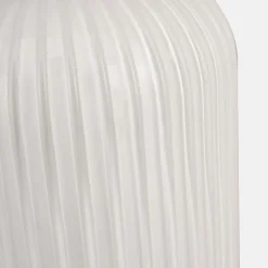 Alessia takpendel 15 cm ribbet glass - Opal/Messingfarget