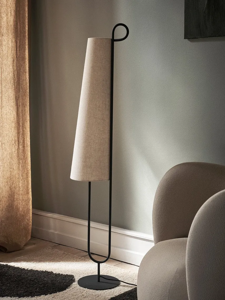 Ancora gulvlampe - Svart/Natural