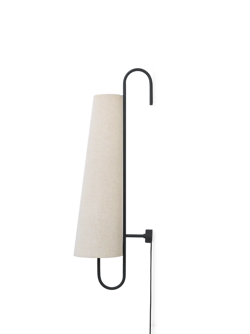 Ancora vegglampe - Svart/Natural