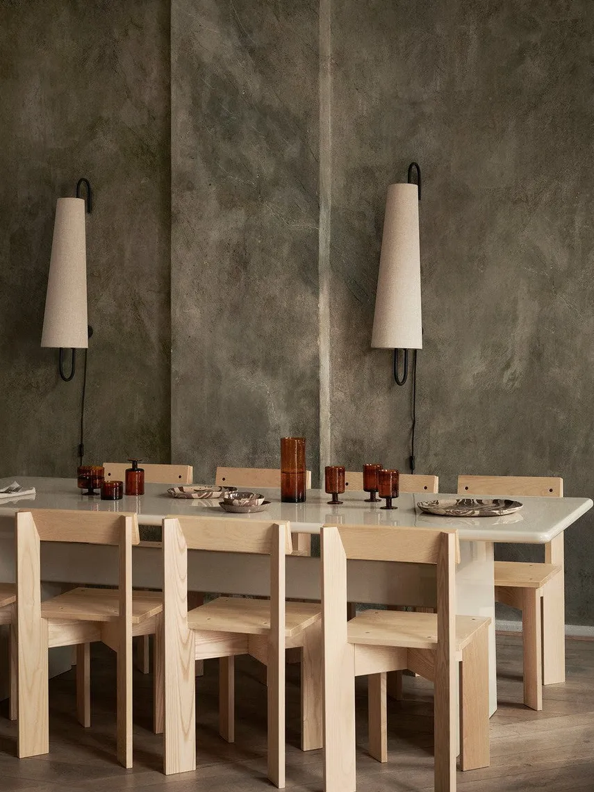 Ancora vegglampe - Svart/Natural