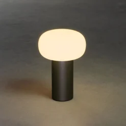 Antibes oppladbar bordlampe 2700/3000/4000K og RGB IP54 Dimbar - Antrasitt grå