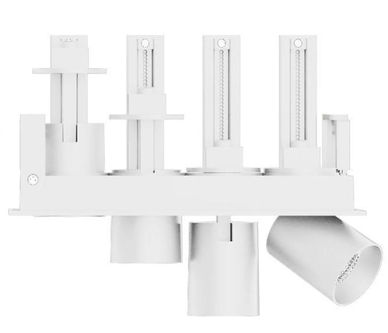 Aria mini flex K4 downlight justerbar 4x5W 2700K RA90 Dimbar - Hvit