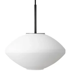 Arkivlampe 4280 Matt Hvit Sandblåst - Sort