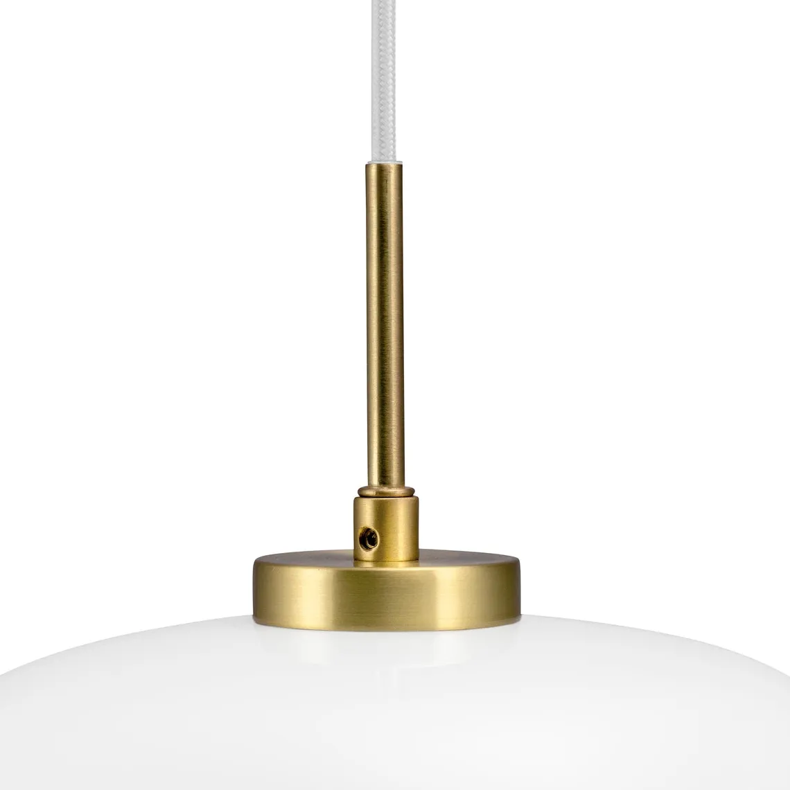 Arp takpendel 25 cm - Messing/Opal glass