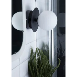 Art deco tak/vegglampe - Svart