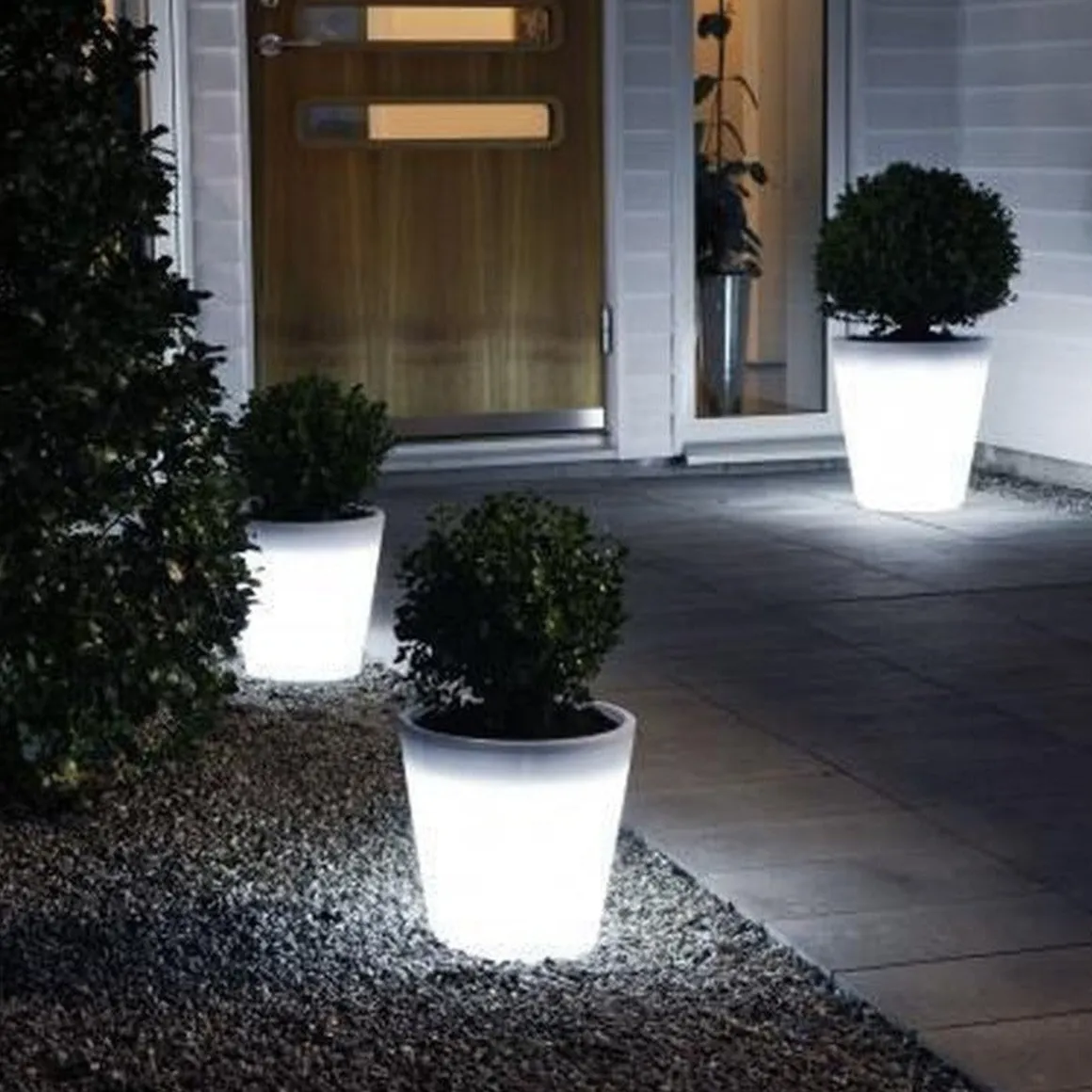 Assisi blomsterpotte stor med LED-lys