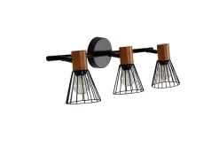 Atticus tak-/vegglampe 3 lys - Svart/Trefarget
