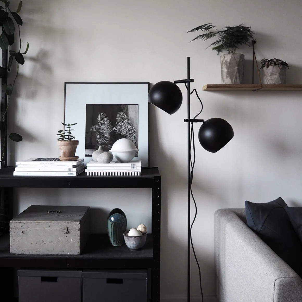Ball dobbel gulvlampe