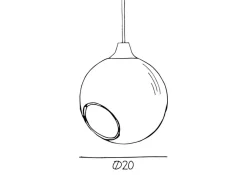 Ballroom taklampe - Hvit