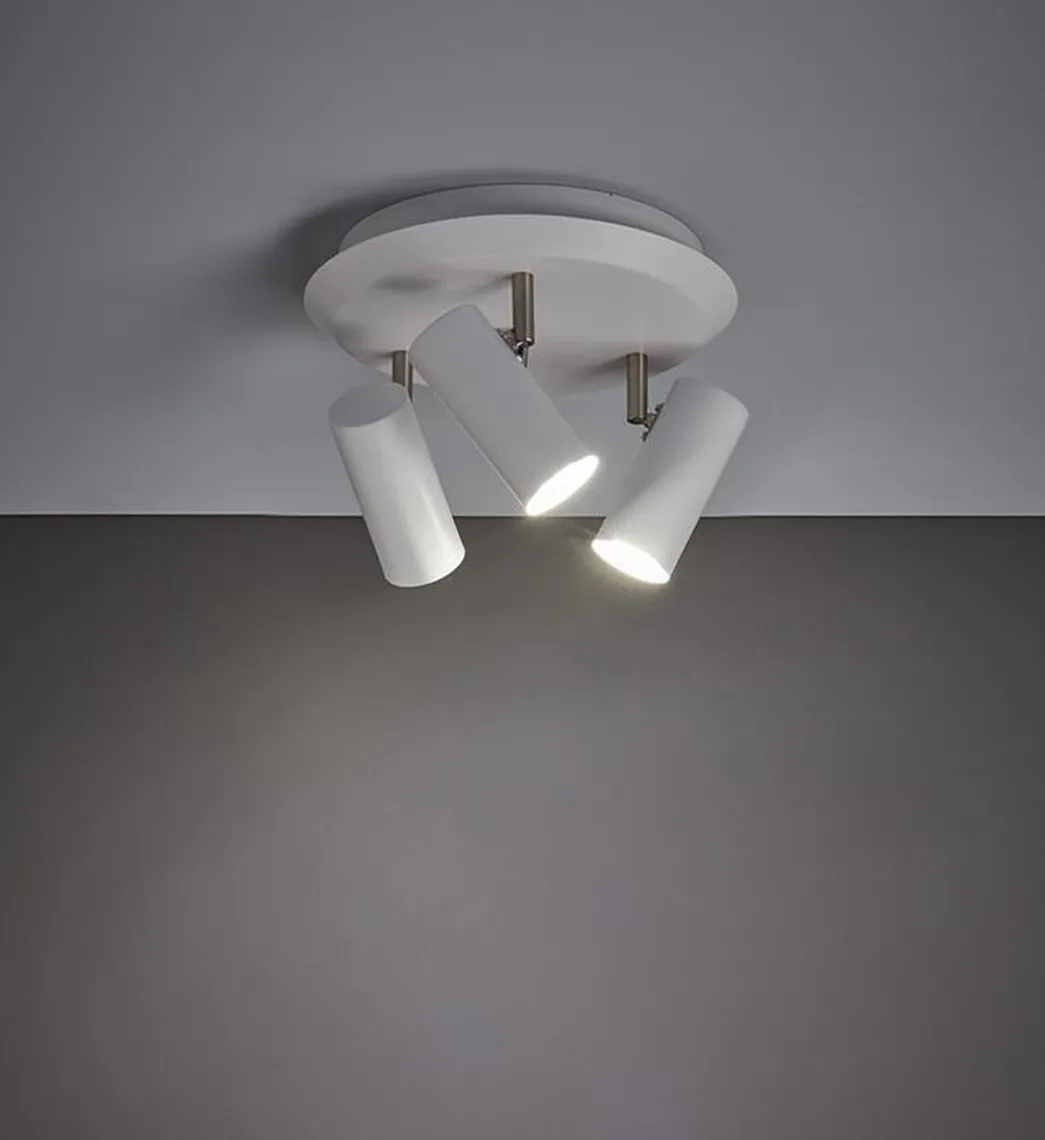 Barcelona taklampe hvit 3 spotter - Hvit