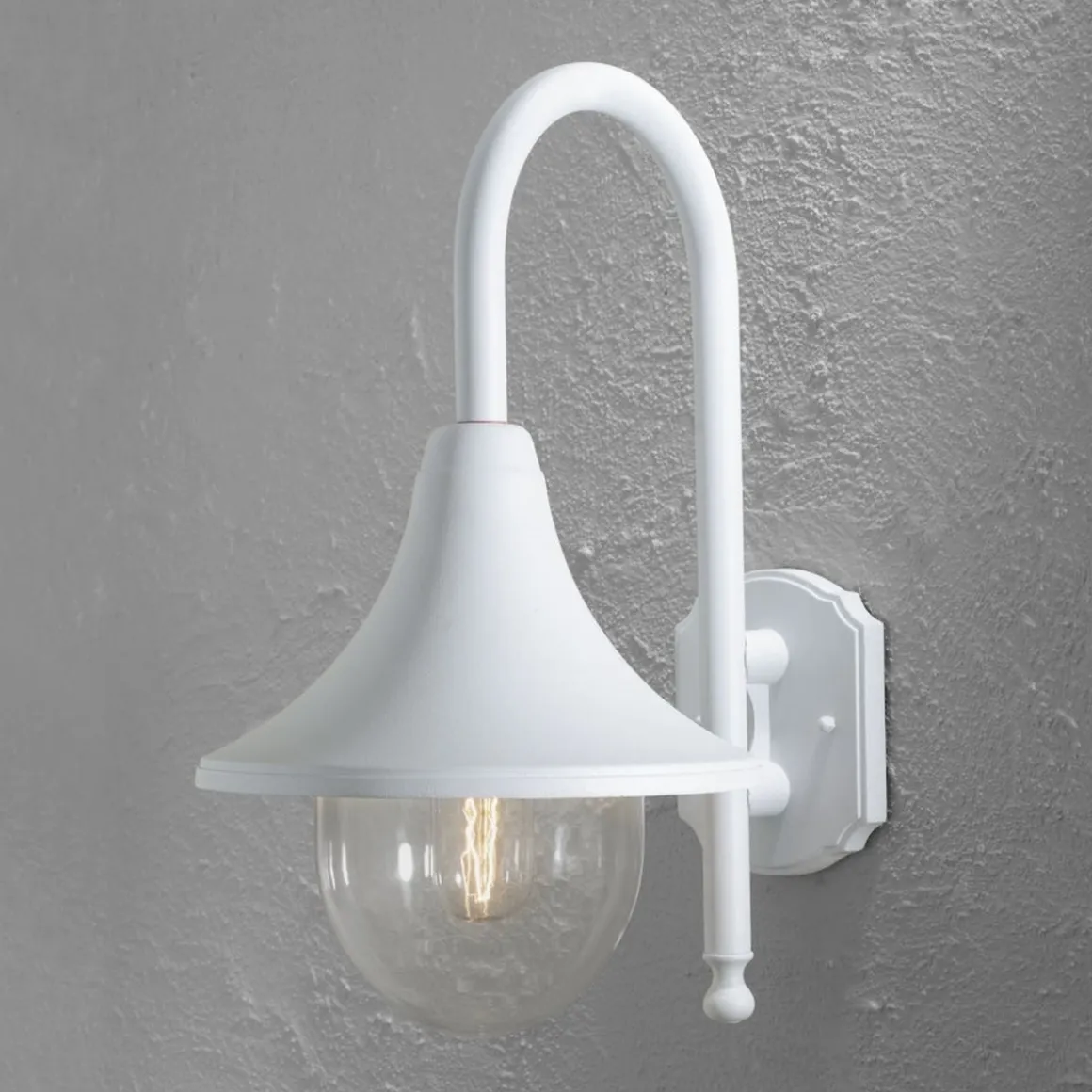 Bari vegglampe ned - Hvit