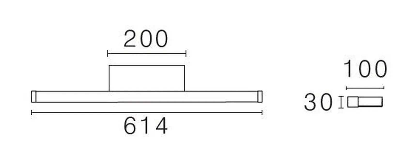 Bliz vegglampe baderom CS 2700/3000K 13,2W IP44 Dimbar - Svart