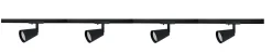 Bocca spotskinne 4 spotter 2 meter - Svart
