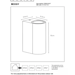 Boggy vegglampe opp/ned utendørs IP44 GU10