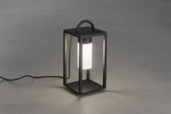 Bologna lanterne 45,5 cm - Svart/Opalhvit