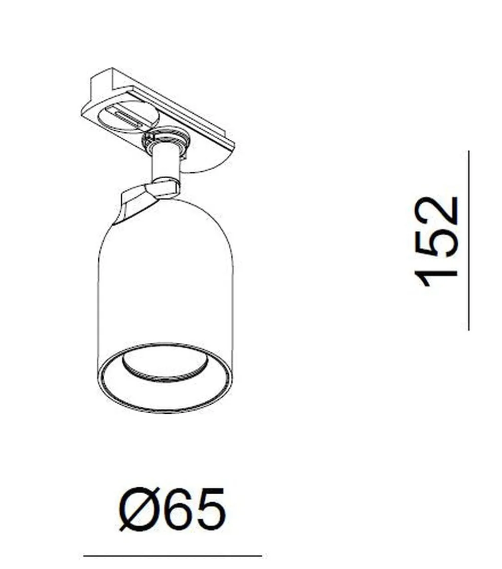 Bullet 1 meter spottskinne med 3 spotter 1T GU10 - Svart