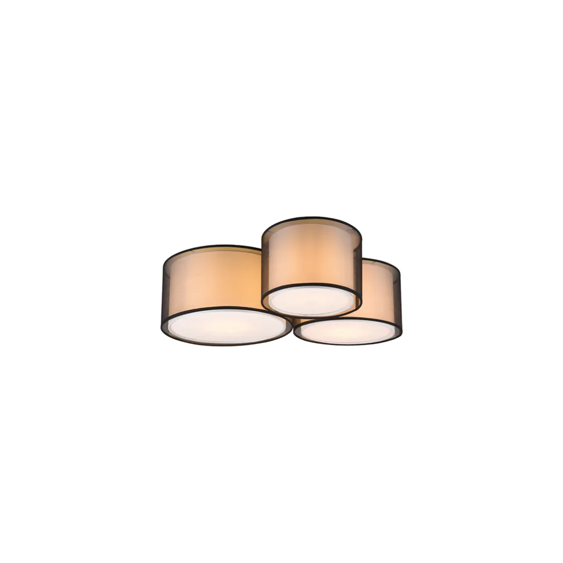 Burton taklampe 3 lys - Svart