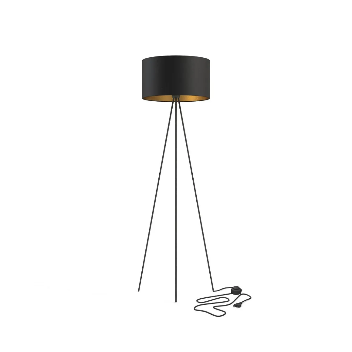 Cadilac gulvlampe - Svart/Gullfarget
