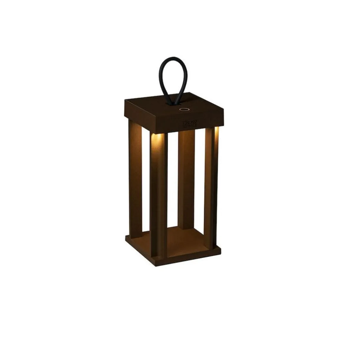 Cannes lanterne bord/gulv IP54 oppladbar - Rustfarget