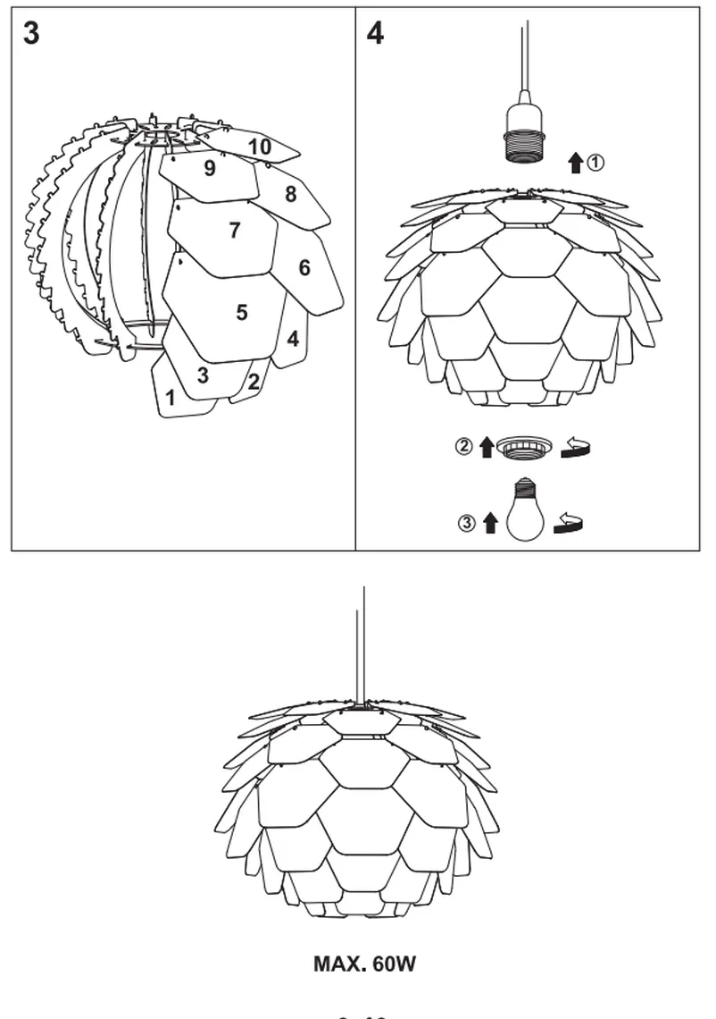 Carpatica takpendel 60 cm - Hvit