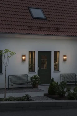 Carpi vegglampe utendørs H40 cm IP44 - Svart/Messing