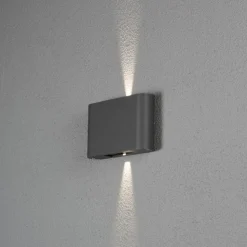 Chieri vegglampe 2x6W - Mørk grå