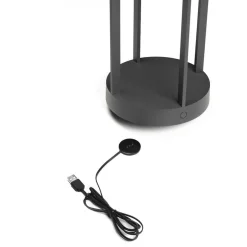Chieti lanterne bord/gulv 25 cm IP54 oppladbar - Grå