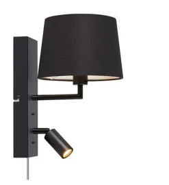 Como vegglampe - Svart