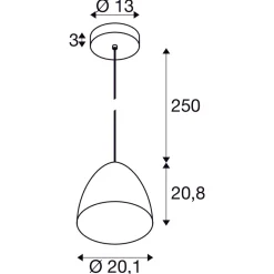 Cone 30 cm takpendel