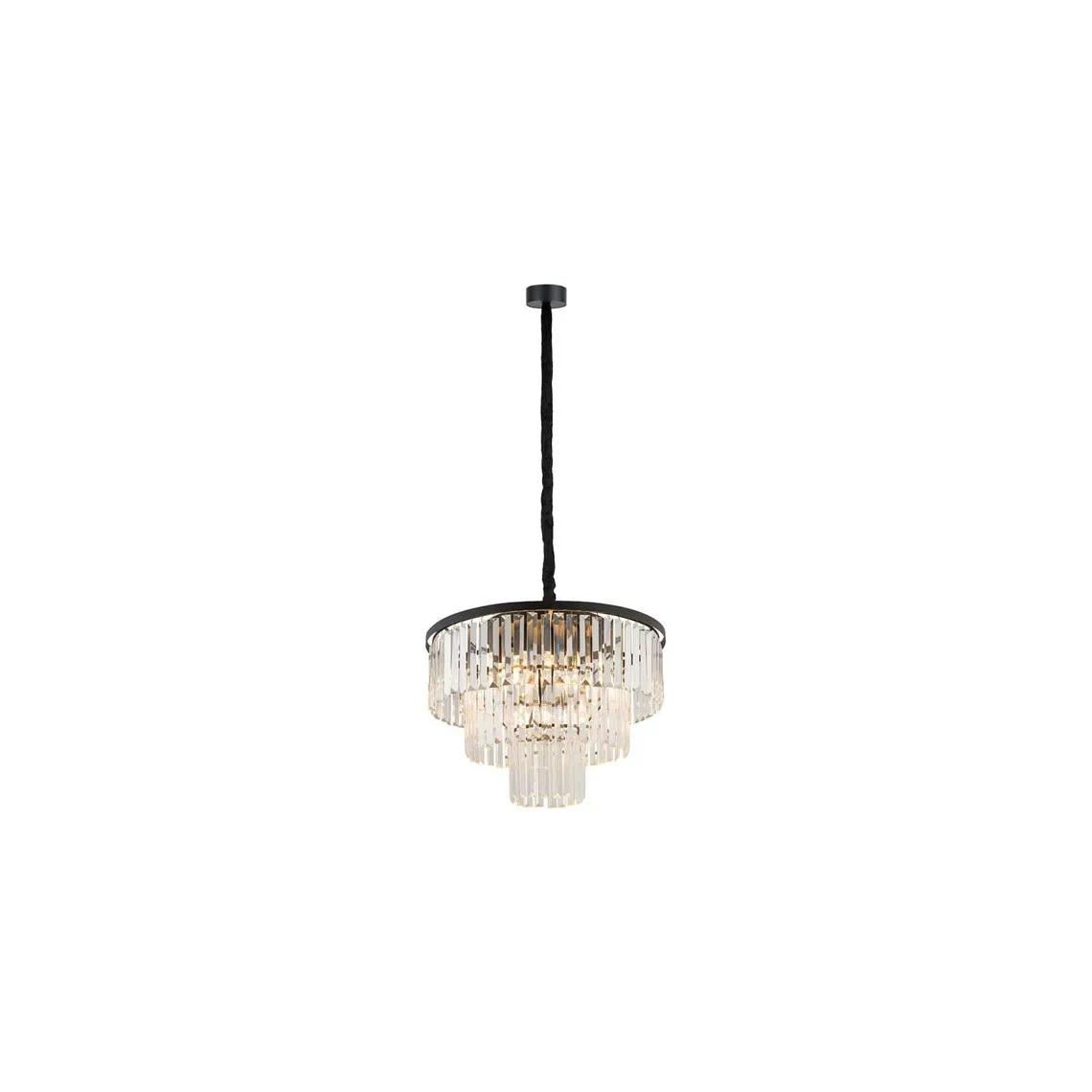 Cristal Lysekrone M - Svart