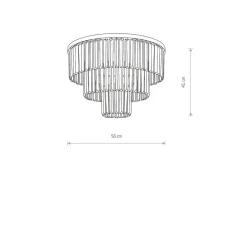 Cristal taklampe M - Svart
