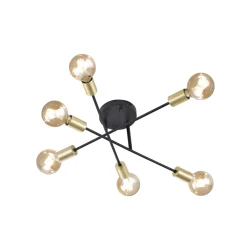 Cross taklampe 6 lys - Svart
