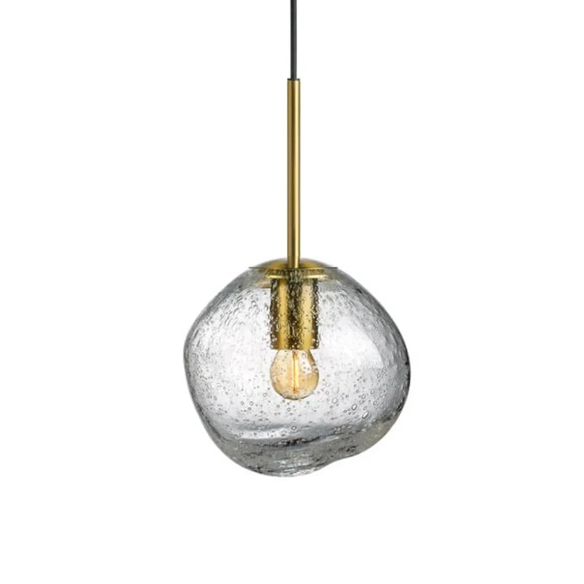 Crystal Stone Ø25- Klar m/Soda / Messing