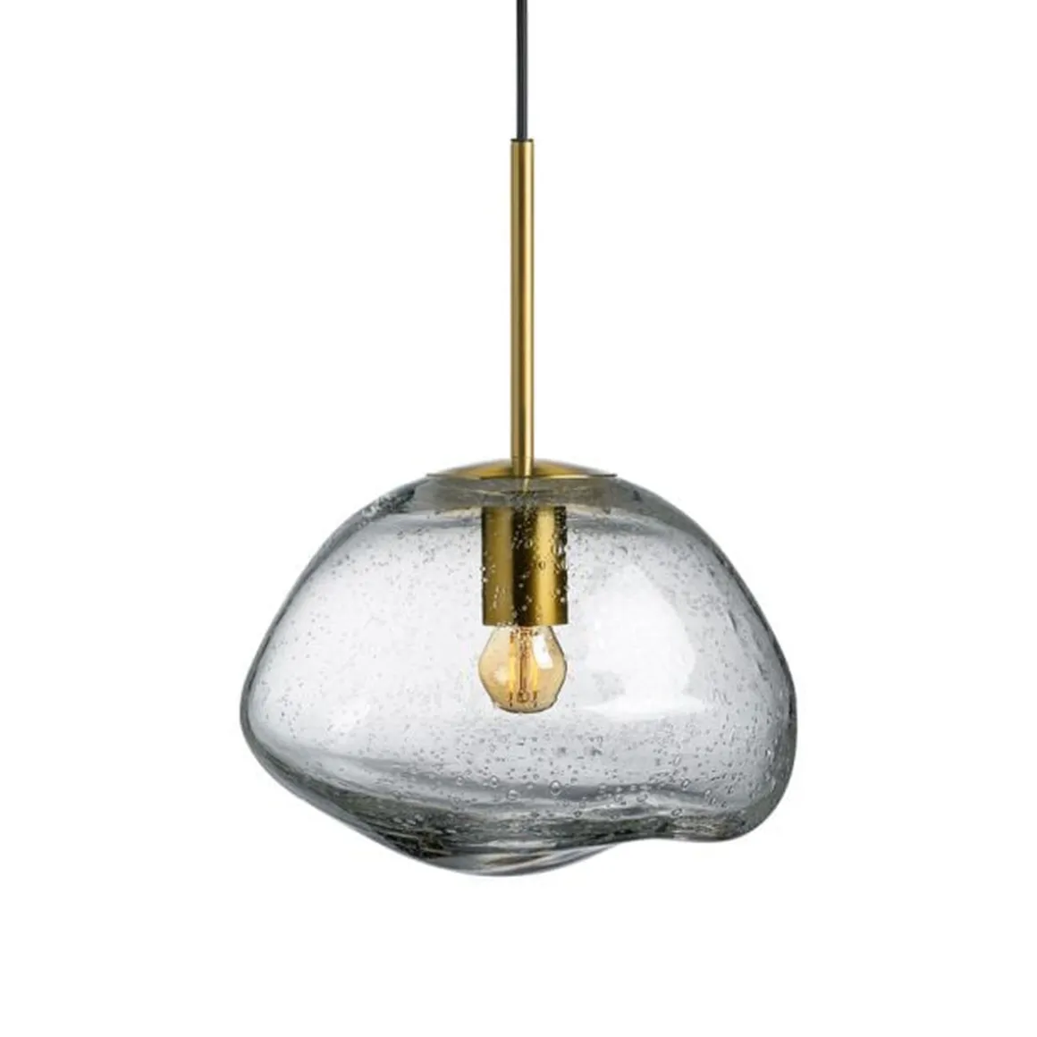 Crystal Stone Ø30 - Klar m/Soda / Messing