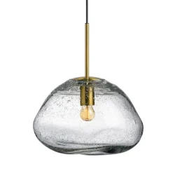 Crystal Stone Ø35 - Klar m/Soda / Messing