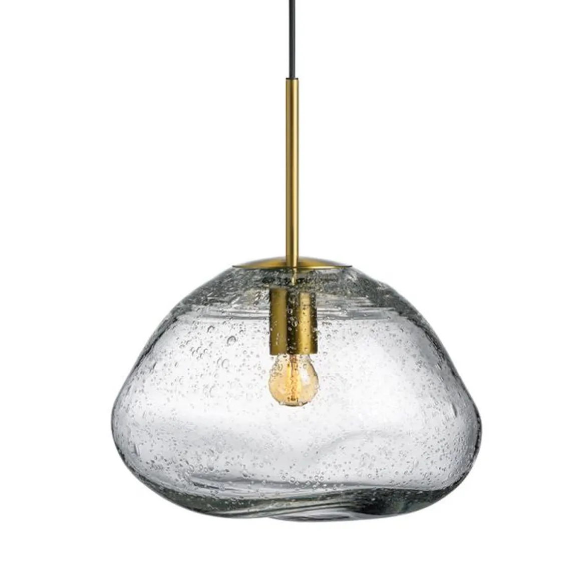 Crystal Stone Ø35 - Klar m/Soda / Messing